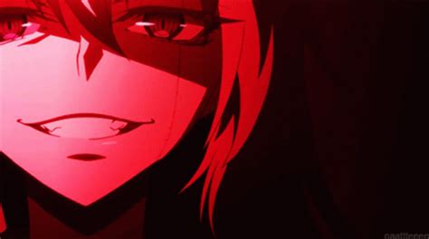 evil grin gif|evil smile gif anime.